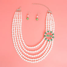 Load image into Gallery viewer, Necklace White Pearl AKA Set for Women