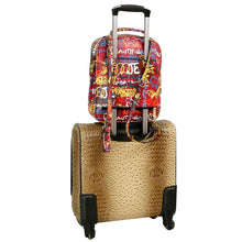Load image into Gallery viewer, Red Grafitti Trolley Sleeve Backpack