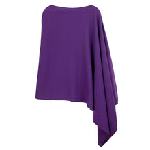 Load image into Gallery viewer, Scarf Poncho Purple 4 Style Wrap for Women