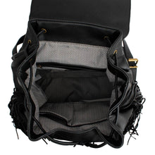 Load image into Gallery viewer, Backpack Black Leather Fringe Bag for Women