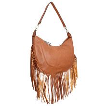 Load image into Gallery viewer, Purse Brown Round Fringe Hobo Bag for Women