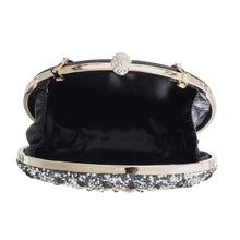 Load image into Gallery viewer, Clutch Black Crystal Hard Case Bag for Women