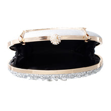 Load image into Gallery viewer, Clutch Silver Crystal Hard Case Bag for Women