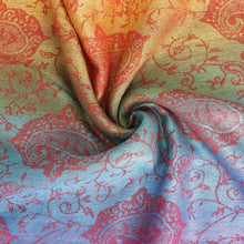 Load image into Gallery viewer, Pashmina Rainbow Red Paisley Scarf for Women