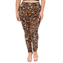 Load image into Gallery viewer, Plus Size Leopard Leggings-Waist 33-39"