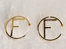 Load image into Gallery viewer, FF GOLD HOOPS
