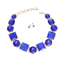 Load image into Gallery viewer, Royal Blue Various Crystal Collar Set
