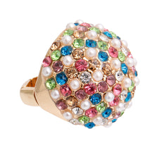 Load image into Gallery viewer, Multi Stone and Pearl Cocktail Ring
