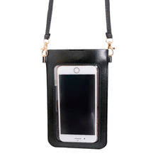 Load image into Gallery viewer, Black and Gold Designer Phone Crossbody
