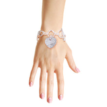 Load image into Gallery viewer, Clear Heart Toggle Bracelet
