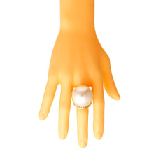 Load image into Gallery viewer, Jumbo Pearl Rhinestone Ring
