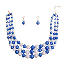 Load image into Gallery viewer, Blue and White Pearl 3 Layer Set
