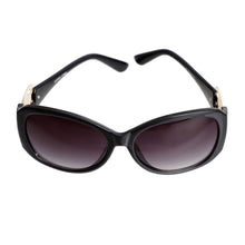 Load image into Gallery viewer, Round Black Gold Butterfly Sunglasses
