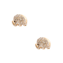 Load image into Gallery viewer, Gold Rhinestone Elephant Studs
