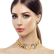 Load image into Gallery viewer, Iced Tiger Gold Chain Choker
