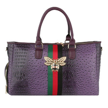 Load image into Gallery viewer, Designer Stripe Purple Weekender
