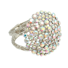 Load image into Gallery viewer, Aurora Borealis Rhinestone Dome Cluster Cuff
