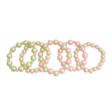 Load image into Gallery viewer, Pink and Green Pearl 5 Pc Bracelets
