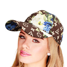 Load image into Gallery viewer, Blue LV Monogram Flower Cap
