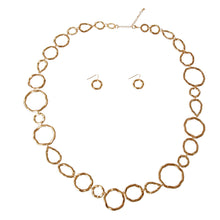 Load image into Gallery viewer, Gold Organic Link Necklace Set
