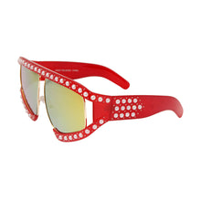 Load image into Gallery viewer, Red and Pearl Sunglasses
