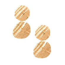 Load image into Gallery viewer, Gold Metal Double Disc Clip Ons
