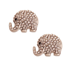 Load image into Gallery viewer, Silver Rhinestone Elephant Studs
