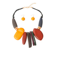 Load image into Gallery viewer, Chunky Wooden Bead Cord Necklace
