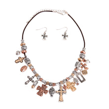 Load image into Gallery viewer, Mixed Metal Charm Bead Necklace
