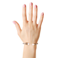 Load image into Gallery viewer, Designer White Pearl Cable Classic Bangle

