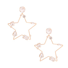 Load image into Gallery viewer, Gold Crystal Star Earrings
