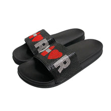 Load image into Gallery viewer, Size 9 Black Dior Slides
