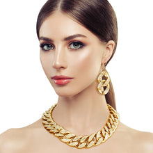 Load image into Gallery viewer, Iced Gold Plastic Curb Chain Necklace
