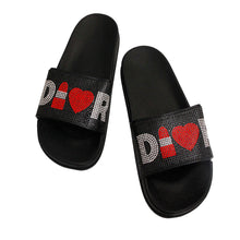 Load image into Gallery viewer, Size 9 Black Dior Slides
