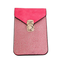 Load image into Gallery viewer, Fuchsia Rhinestone Cellphone Wallet
