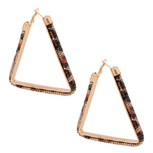 Load image into Gallery viewer, Triangle Tube Leopard Hoops
