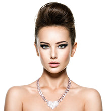 Load image into Gallery viewer, Clear Rhinestone Heart Necklace
