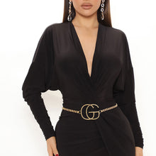 Load image into Gallery viewer, Gold Embellished Double G Chain Belt
