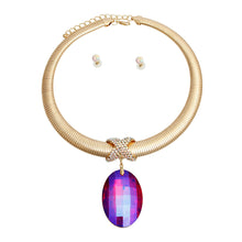 Load image into Gallery viewer, Purple Oval Omega Chain Set
