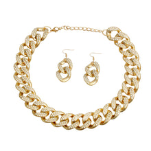 Load image into Gallery viewer, Iced Gold Plastic Curb Chain Necklace
