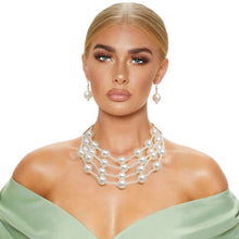 Load image into Gallery viewer, Cream Small and Large Pearl Necklace

