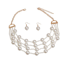 Load image into Gallery viewer, Cream Small and Large Pearl Necklace
