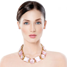 Load image into Gallery viewer, Pink Various Crystal Collar Set

