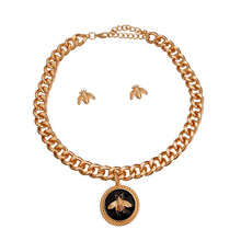 Load image into Gallery viewer, Black Designer Bee Charm Necklace

