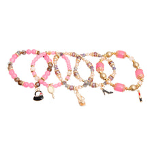 Load image into Gallery viewer, Pink Bead Fashion Charm Bracelets
