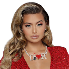Load image into Gallery viewer, Silver Designer Red Statement Necklace
