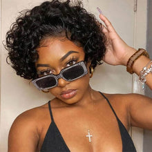 Load image into Gallery viewer, Pixie Cut Wig Short Bouncy Water Wave Lace Front Wig 180 Density
