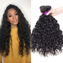 Load image into Gallery viewer, Wet and Wavy Human Hair Weave 3 Bundles/Brazilian Virgin Hair Water Wave Bundles Real Remy Hair
