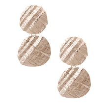 Load image into Gallery viewer, Silver Metal Double Disc Clip Ons
