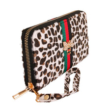 Load image into Gallery viewer, Black and White Fur Designer Wallet
